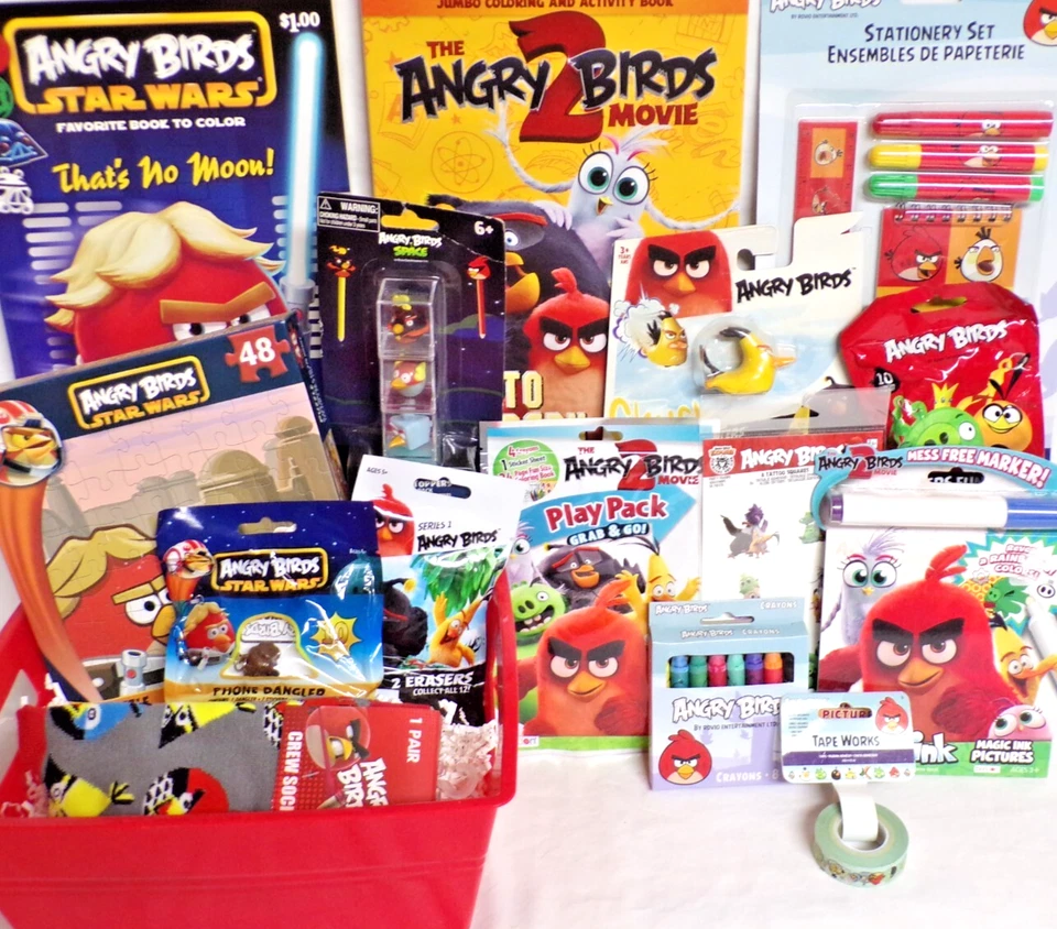 НОВЫЙ ДЕТСКИЙ ПОДАРОК НА ДЕНЬ РОЖДЕНИЯ СЕРДИТЫЕ ПТИЦЫ КОРЗИНА ИГРАТЬ УПАКОВКА КНИГ РОЖДЕСТВЕНСКИЙ ПАСХАЛЬНЫЙ ПОДАРОК - Изображение 1 из 1