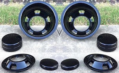 NEW BLACK SIMULATORS and CENTERS for DODGE RAM 3500 1-Ton Truck Dually Full set - Image 1 of 4