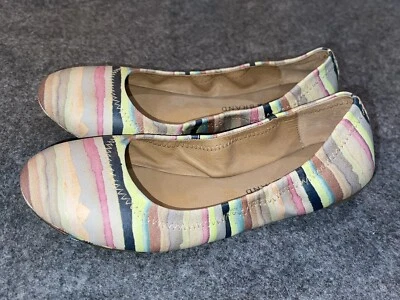 PISOS DE BALLET EMMIE MARCA LUCKY PARA MUJER Talla 7,5 RAYAS Coloridos Boho Playadores Foto 1 de 4