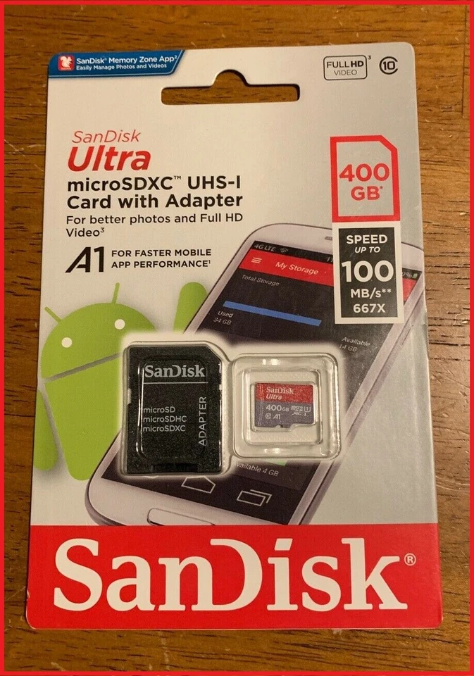 SanDisk Ultra 400GB Class 10 MicroSDXC Memory Card - New! - Image 1 of 1