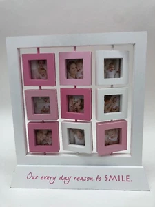 Melannco Baby Girl Our Brand New Reason To Smile Picture Frame - Picture 1 of 4