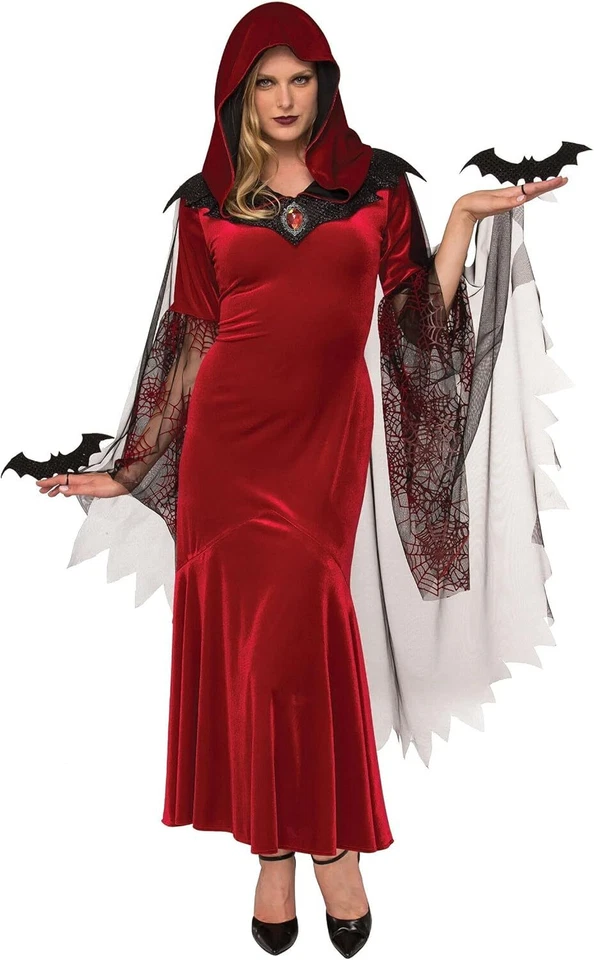 Womens Bat Mistress Costume Dress Gothic Medieval Got Adult Size Standard