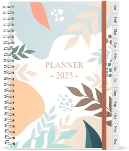 2025 Weekly & Monthly Planner January to December 6.25"x8.25" 12 Tabs - Picture 1 of 7