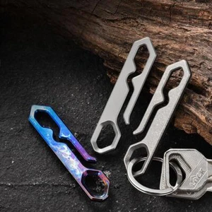 Titanium Belt Loop Keychain Clip Quick Release Key Holder Belt Clip Carabiner - Picture 1 of 11
