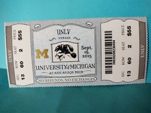 UNLV at MICHIGAN 2015 Football Full Ticket Stub  - Bild 1 von 2