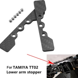 Kits de fascia fascia de fibra de carbono tope brazo de suspensión inferior para TAMIYA TT-02 RC - Imagen 1 de 6