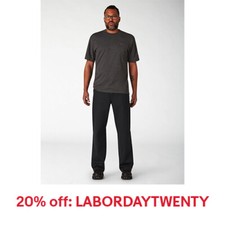 Genuine Dickies Mens Relaxed Fit Straight Leg Flat Front Flex Pant