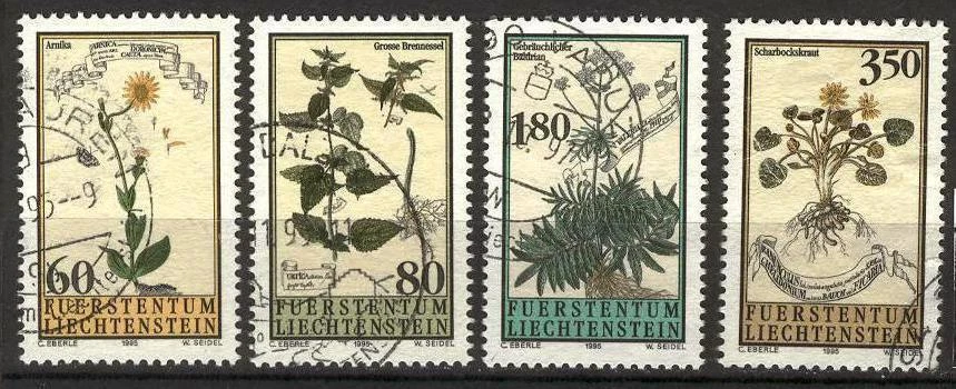 Лихтенштейн V60 б/у 1995 лекарственные растения 4v CV 10 евро - Изображение 1 из 1
