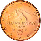 [#382178] Slovakia, Euro Cent, 2009, Kremnica, Au(55-58), Copper Plated Steel, K