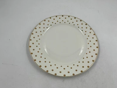 Plato de porcelana Grace Teaware de 10 pulgadas dorado y blanco AA01B08037 Foto 1 de 4