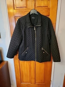 Ellen Tracy Women's Black Jacket Coat Quilted Size 2X NWOT - Picture 1 of 14
