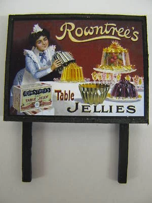 TRACKSIDE SIGNS Rowntrees Tischgelees - Modelleisenbahn Werbetafel - Spur N, Spur O & Spur O