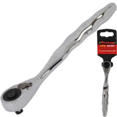 Neilsen Socket Reversible Mini Stubby Head Ratchet Handle Quick Release 1/4" 72T - Image 1 of 3