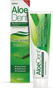 AloeDent, Triple Action Aloe Vera Toothpaste Fluoride Free , Natural Action, , , - Picture 1 of 6