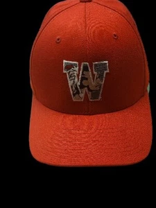 Sombrero de ajuste flexible rojo Washington Redskins con logotipo mascota logotipo interior. - Imagen 1 de 5