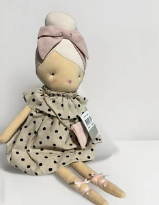 MUÑECA ALIMROSE PIPER VESTIDO PUNTO NEGRO NUEVO/ETIQUETA Hecho en Australia - Imagen 1 de 4