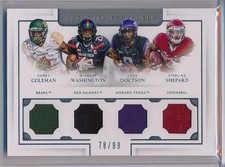 COLEMAN / WASHINGTON / DOCTSON / SHEPARD  - 2016 National Treasures Quad  /99