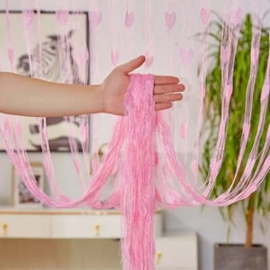 Solid Color Door Curtain Room Divider Tassel Curtain Home Decor - Picture 1 of 26