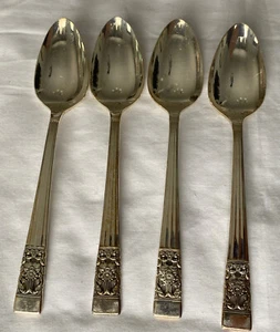 Community Coronation Teaspoons Post 1940 Set of 4 Silver Plate - Picture 1 of 5