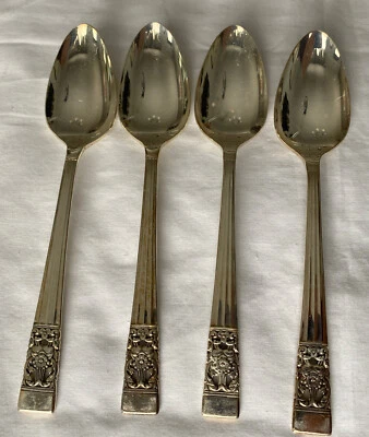 Community Coronation Teaspoons Post 1940 Set of 4 Silver Plate - Image 1 of 4