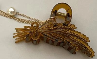 ACRÍLICO UN TALLO DE HENO FORMA GARRA DE PELO COLGANTE PERLAS DE IMITACIÓN SELECCIONAR COLOR Foto 1 de 4