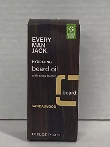 Every Man Jack Hydrating Beard Oil with Shea Butter Sandalwood 1.0 fl oz - Picture 1 of 2