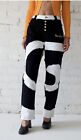 House of Sunny "Across the Universe" Patchwork Jessie Jeans Black/White Sz 4 US