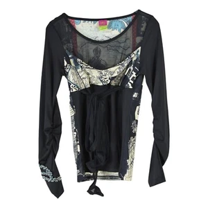 Save the Queen Womens Top Blouse Colorful Size S-M Boho Hippie Q70 - Picture 1 of 5