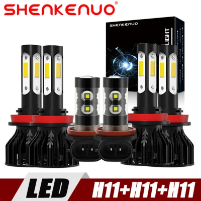 For Infiniti EX35 2008-2010 2011 2012 6X 6000K LED Headlight+Fog Light Bulbs Kit - Image 1 of 4