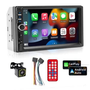 Doppel DIN Autoradio 7" Touchscreen Apple Carplay Bluetooth USB TF EQ MP5 Player - Bild 1 von 16