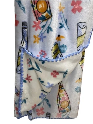 Envogue Mom Wine Flowers Plush Throw Blanket Moms Mother’s Birthday Gift NWT - Image 1 of 4