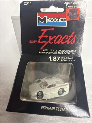 Monogram 2014 Mini Exacts 1:87 HO Scale Ferrari Testarossa NIP - Image 1 of 3