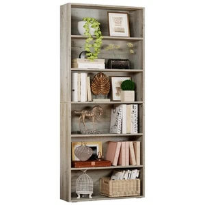 Bookshelves and Bookcases Floor Standing 6 Tiers Display Storage Shelves 70 i... - Picture 1 of 7