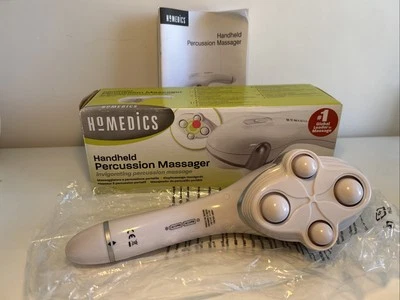 HoMedics Handheld Percussion Massager Cordless Compact Deep Tissue Batteries Box - Image 1 of 4