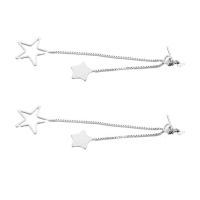  1 paio di orecchini pendenti con nappe a stella per donne e ragazze, orecchini - Immagine 1 di 4