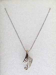 Collana con ciondolo catena argento da donna ciondolo foglia regalo San... - Foto 1 di 1