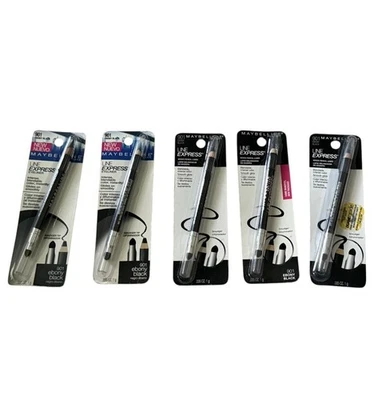 Lot Of 5 Maybelline New York Line Express Wood Eyeliner 901 Ebony Black - Image 1 of 2