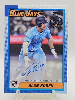 2025 Topps Update Alan Roden RC Auto 1990 Topps Autograph On Card #90AU-ARO - Image 1 of 2