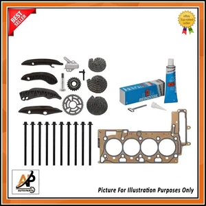 Fits BMW 2.0 Diesel N47 N47D20 Timing Chain Kit With Head Gasket & Bolts NEW - Picture 1 of 3