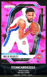 Malik Beasley 2024-25 Panini Prizm Pink Ice Prizm Detroit Pistons #211 - Picture 1 of 2