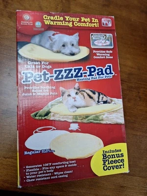 New Pet Warmer Pads w/Fleece Cover & Charger~Under 10lb Pets~Auto Shutoff~#1613 - Image 1 of 2