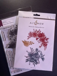 Altenew WATERCOLOR HALFTONE- Card Making- Rubber Stamps + Dies Set - 2020 - Picture 1 of 9