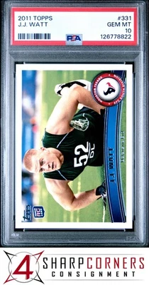 2011 TOPPS #331 J.J. WATT RC TEXANS PSA 10 - Image 1 of 2