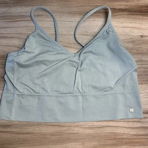 Lucky Brand sport bra top wireless green sage comfort adjustable straps bralette - Picture 1 of 11