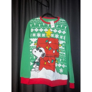 Ugly Christmas Sweater Xmas Sweatshirt Crewneck Size Medium NWT Peanuts - Imagen 1 de 3