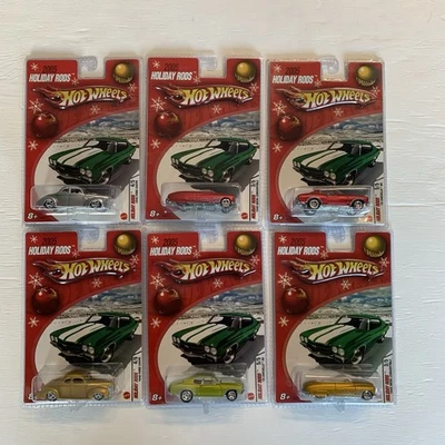 Lote de 6 Hotwheels 2005 Holiday Hot Rods Merc convertible, Ford cupé, Chevy SS Foto 1 de 4