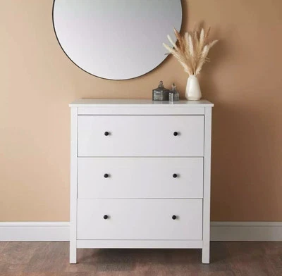 Oslo Chest of Drawers, 3 Drawer Unit Storage Cabinet .  - Image 1 of 3