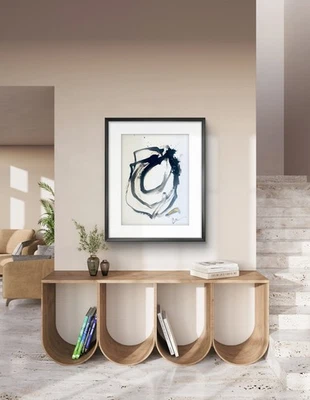 Pintura Original Wilson 18 x 24 Monocromática Abstracta sobre Papel Galería Foto 1 de 4