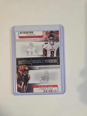 2021 Panini Contenders - Round Numbers Ja'Marr Chase, Kyle Pitts #RN-KPI (RC) - Image 1 of 2