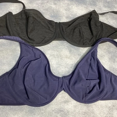 Lote de 2 sutiãs Old Navy com aro macio forrado cinza marinho tamanho 40DD - Imagem 1 de 4